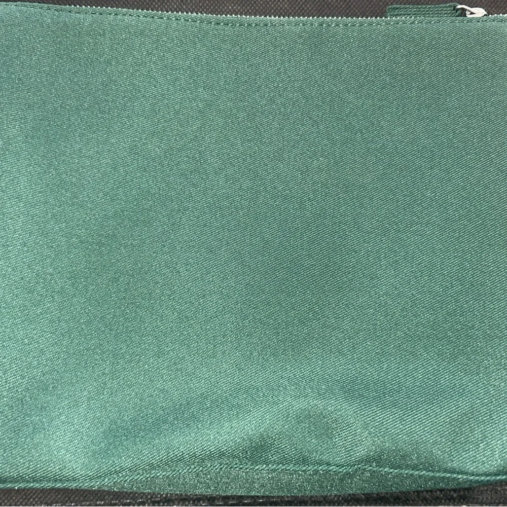 Prada Beauty Green Clutch Bag Cosmetic Pouch Travel Bag New with Dust Bag